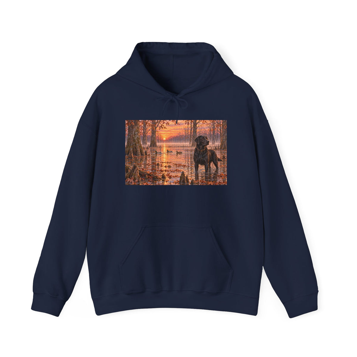 Hoodie — Autumn Sunset Moose Lake Graphic Pullover