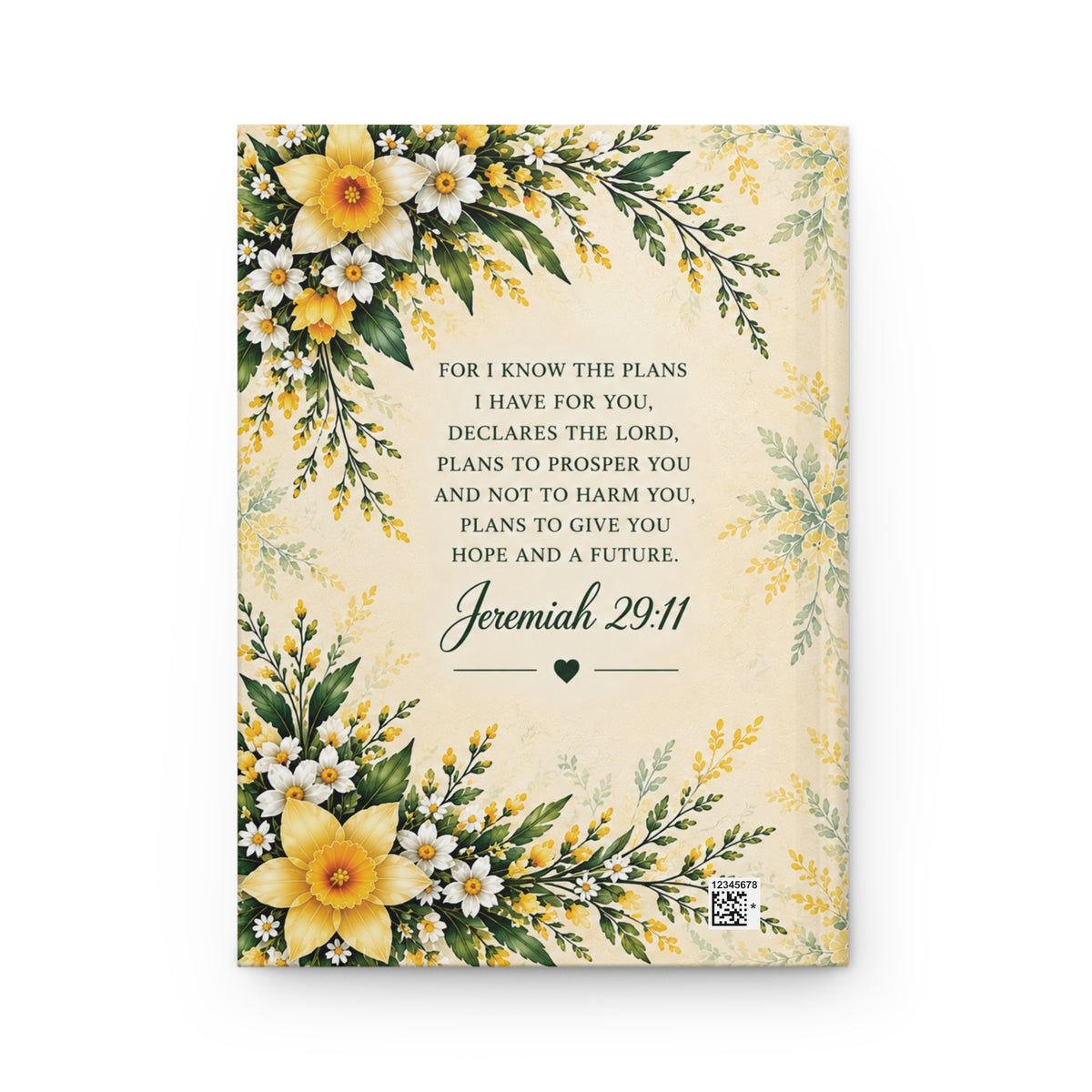 Personalized March Birth Flower Prayer Journal, Daffodil Christian Journal with Name, March Birthday Gift for Her, Bible Verse Journal