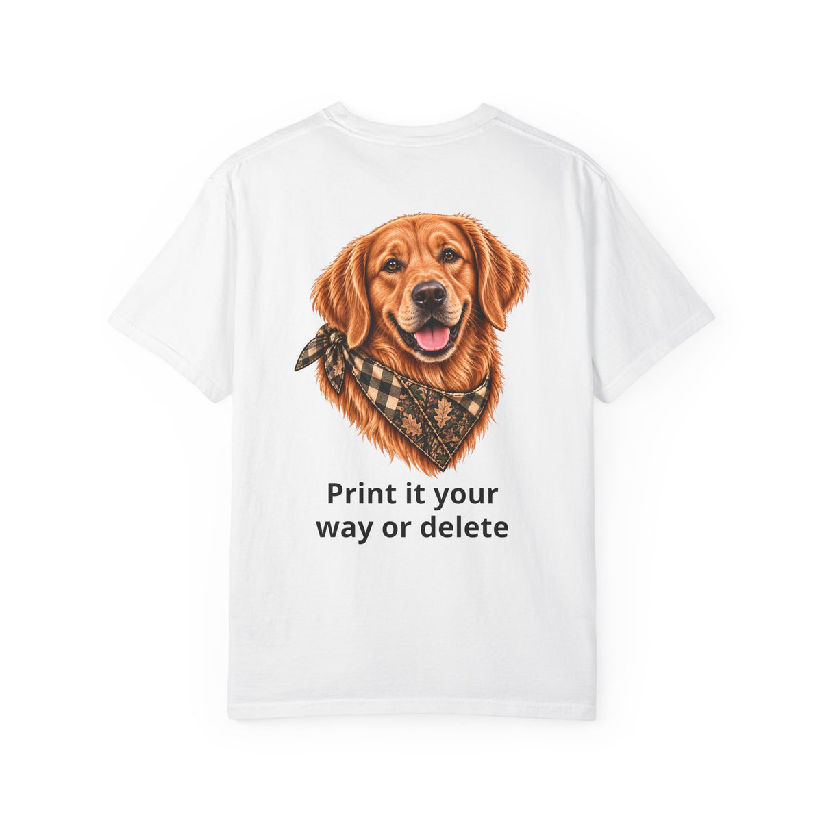 Faux Patchwork Golden Retriever Shirt, Golden Retriever Hunting T-Shirt, Arkansas Hunter Gift