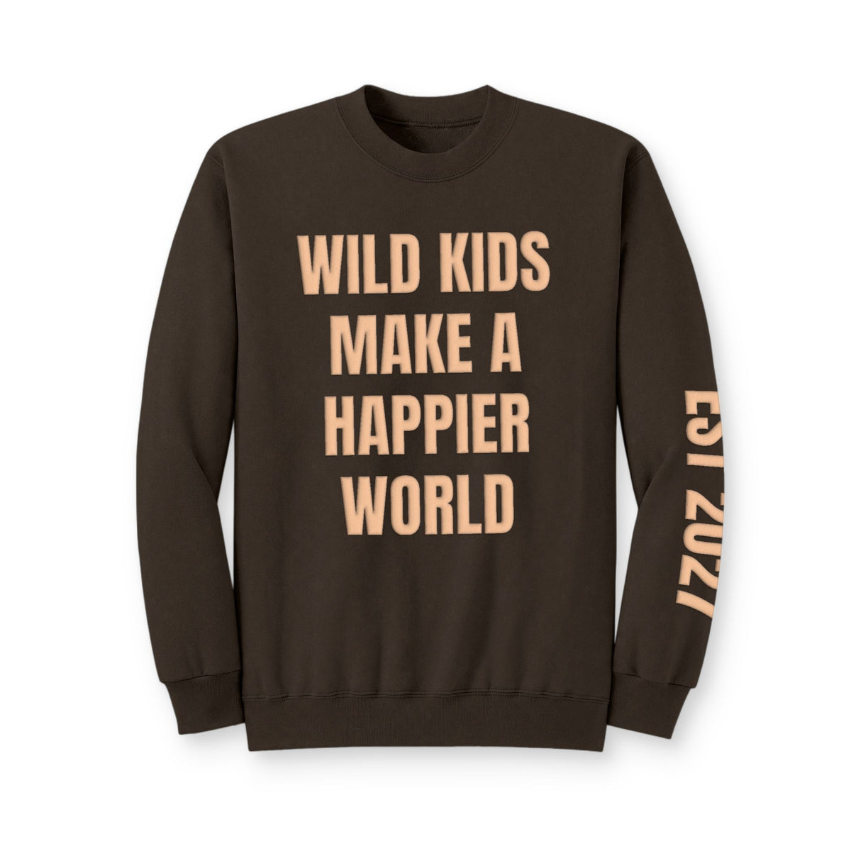 Personalized Hunting Mama Sweatshirt, Wild Kids Make a Happier World Shirt, Hunter Orange Puff Sweatshirt, Custom Mom Hunting Gift