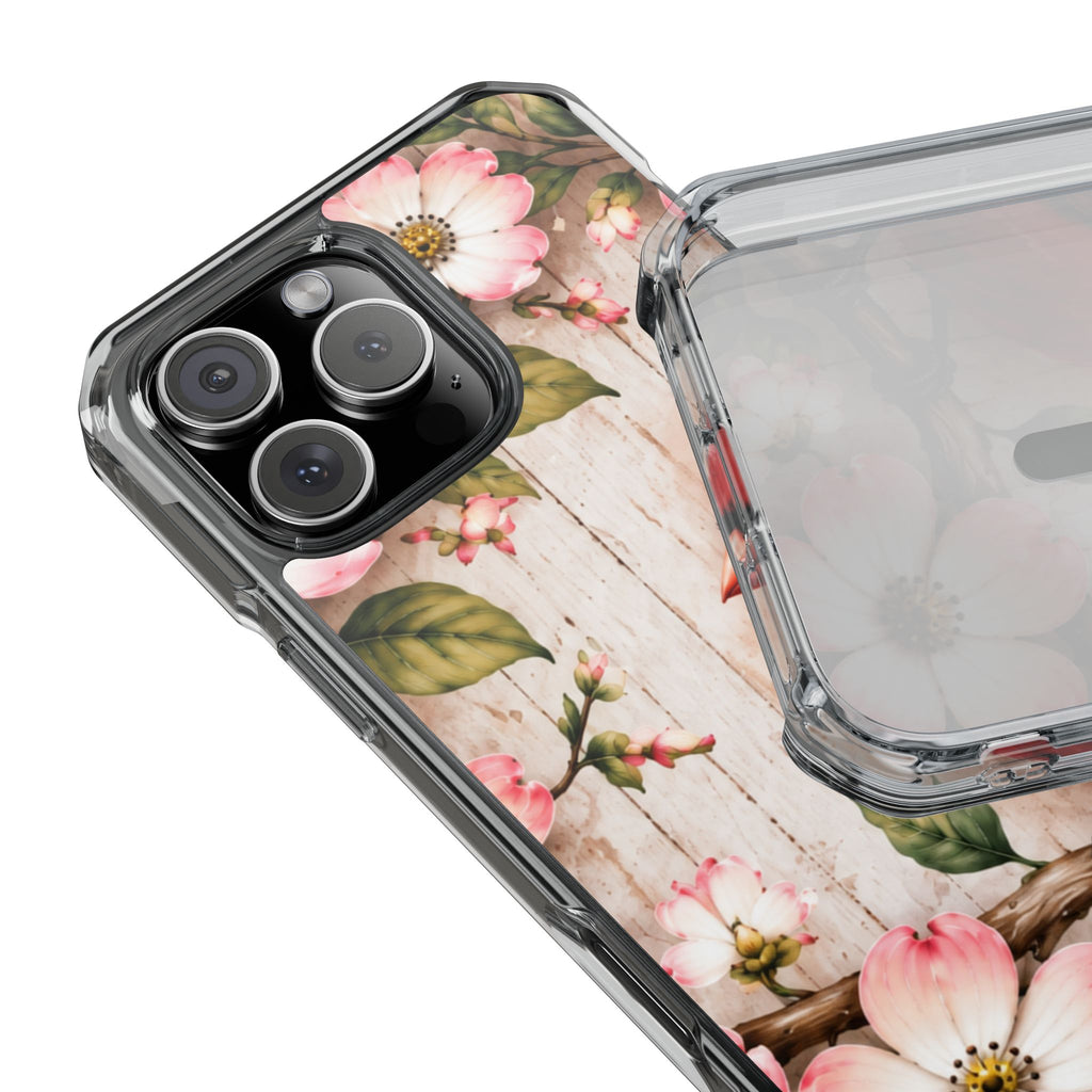 Clear Magnetic Phone Case Cardinal Scene