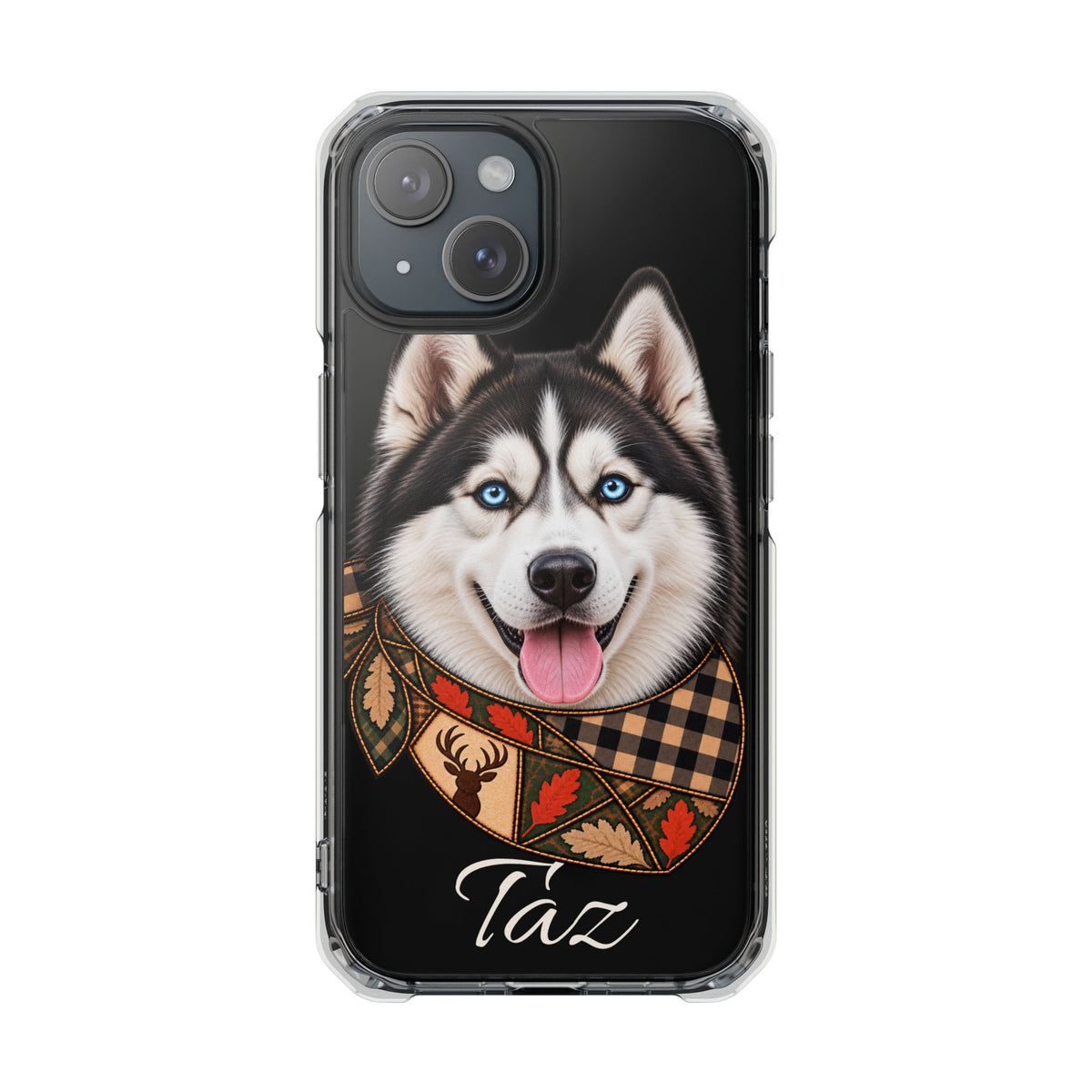 Clear Magnetic Phone Case — Huskey Dog Personalized