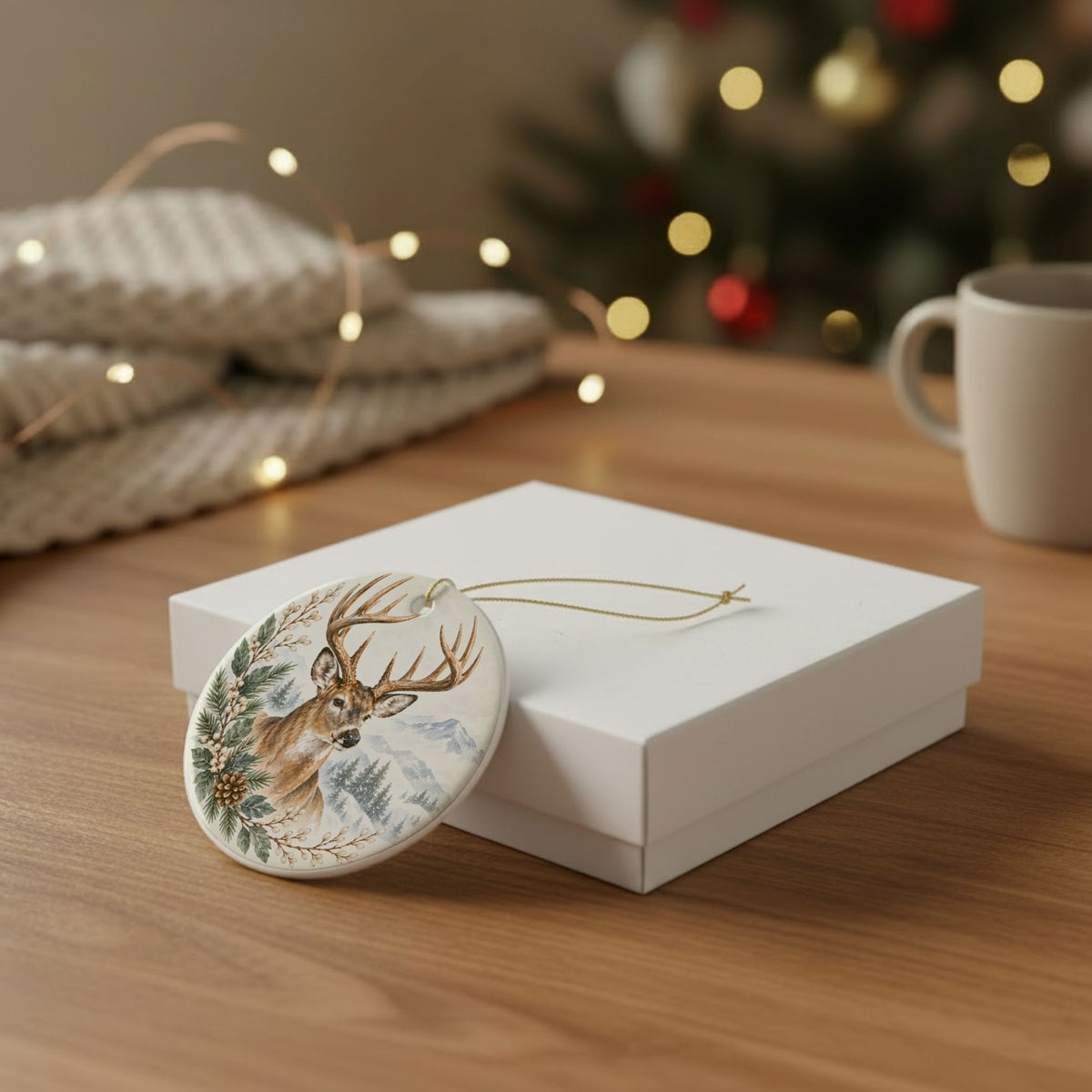 Personalized Christmas Ornament, Custom Name Family Keepsake, Hunter Ornament, Christmas Gift for Family, Friends or Memorial