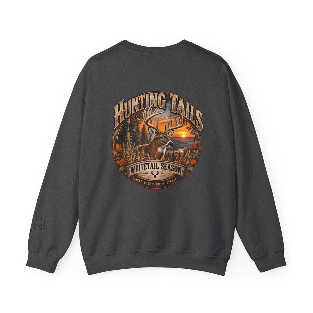 Safety Pink Whitetail Deer Hunting Sweatshirt – Buck Hunter Crewneck