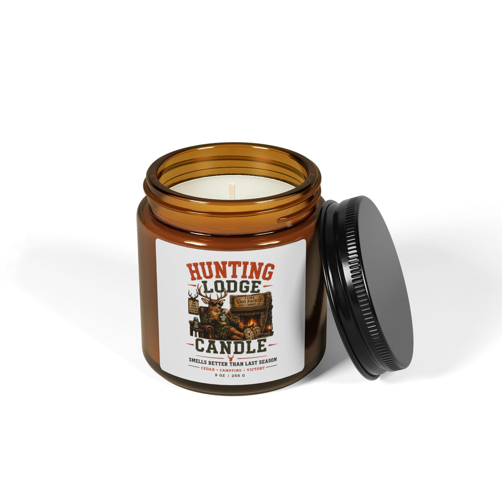 Hunting Lodge Soy Candle — Amber Jar Scented Candle (Multi-Size)