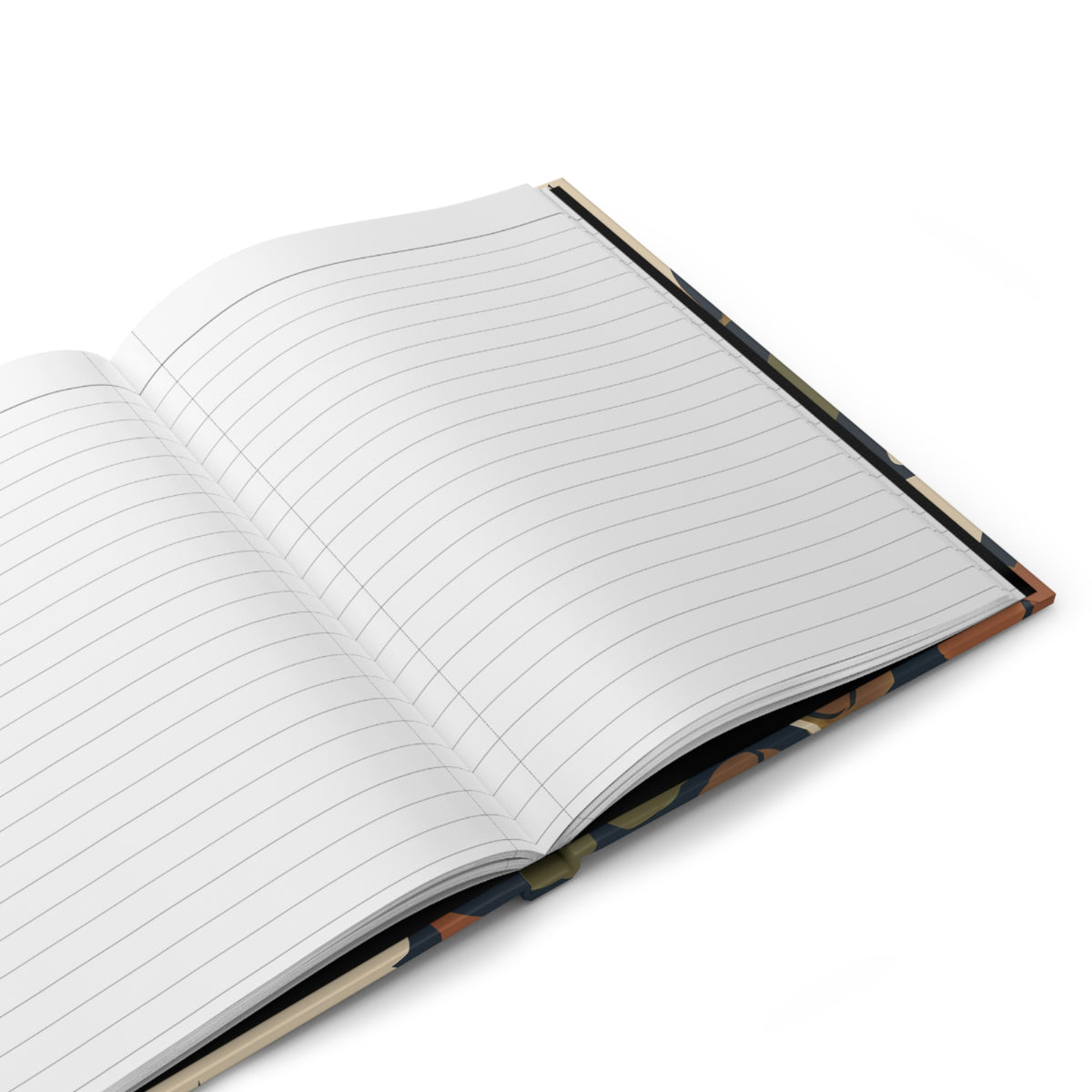 Botanical Ginkgo Hardcover Journal — Retro Floral Lined Notebook