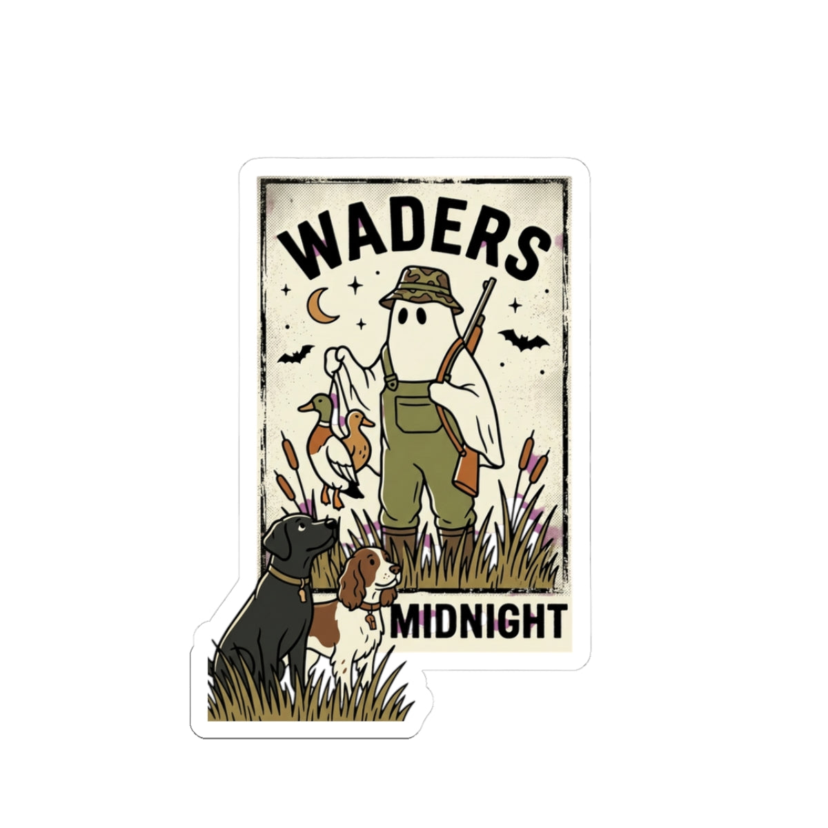 Ghost Hunter Waders Sticker | Spooky Hunting, Night Duck Hunting Vinyl