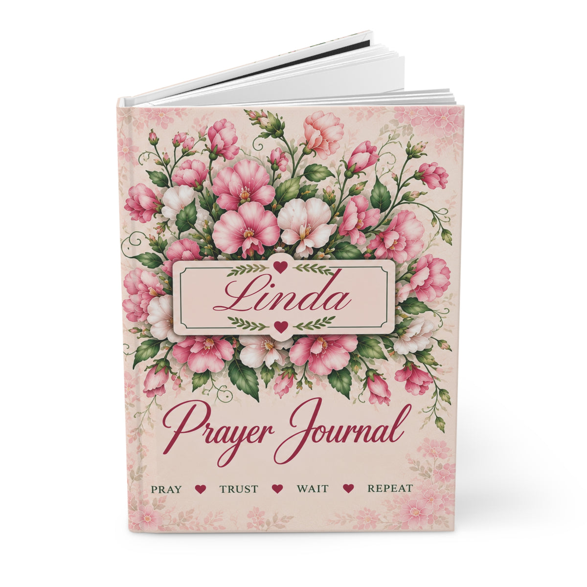 Personalized April Birth Flower Prayer Journal, Sweet Pea Christian Journal with Name, April Birthday Gift for Her, Bible Verse Journal