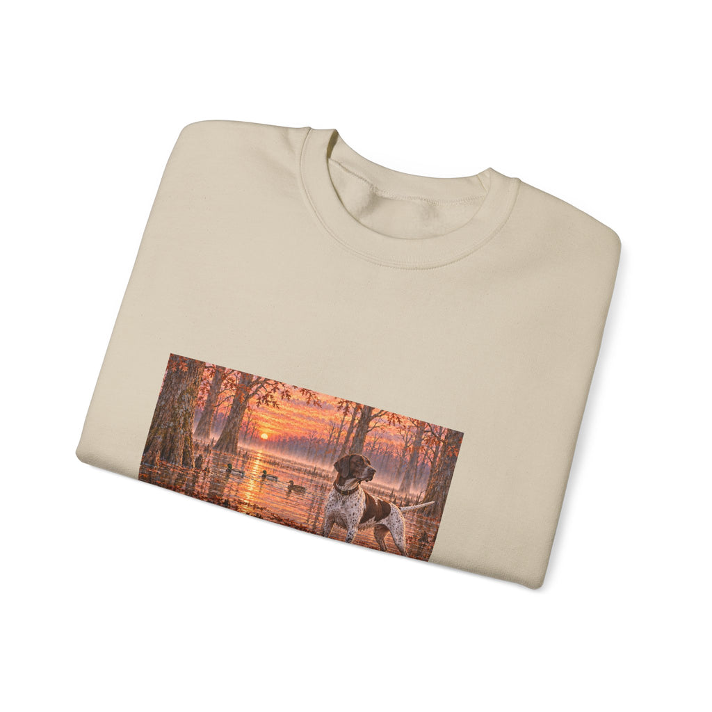 Sweatshirt — English Pointer Sunset Marsh Crewneck