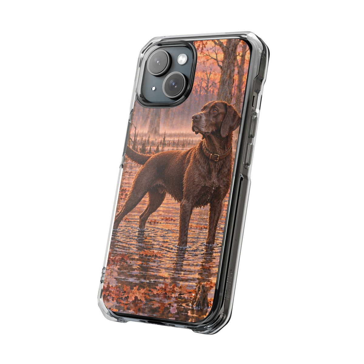 Clear Magnetic Phone Case — Swamp Chocolate Lab