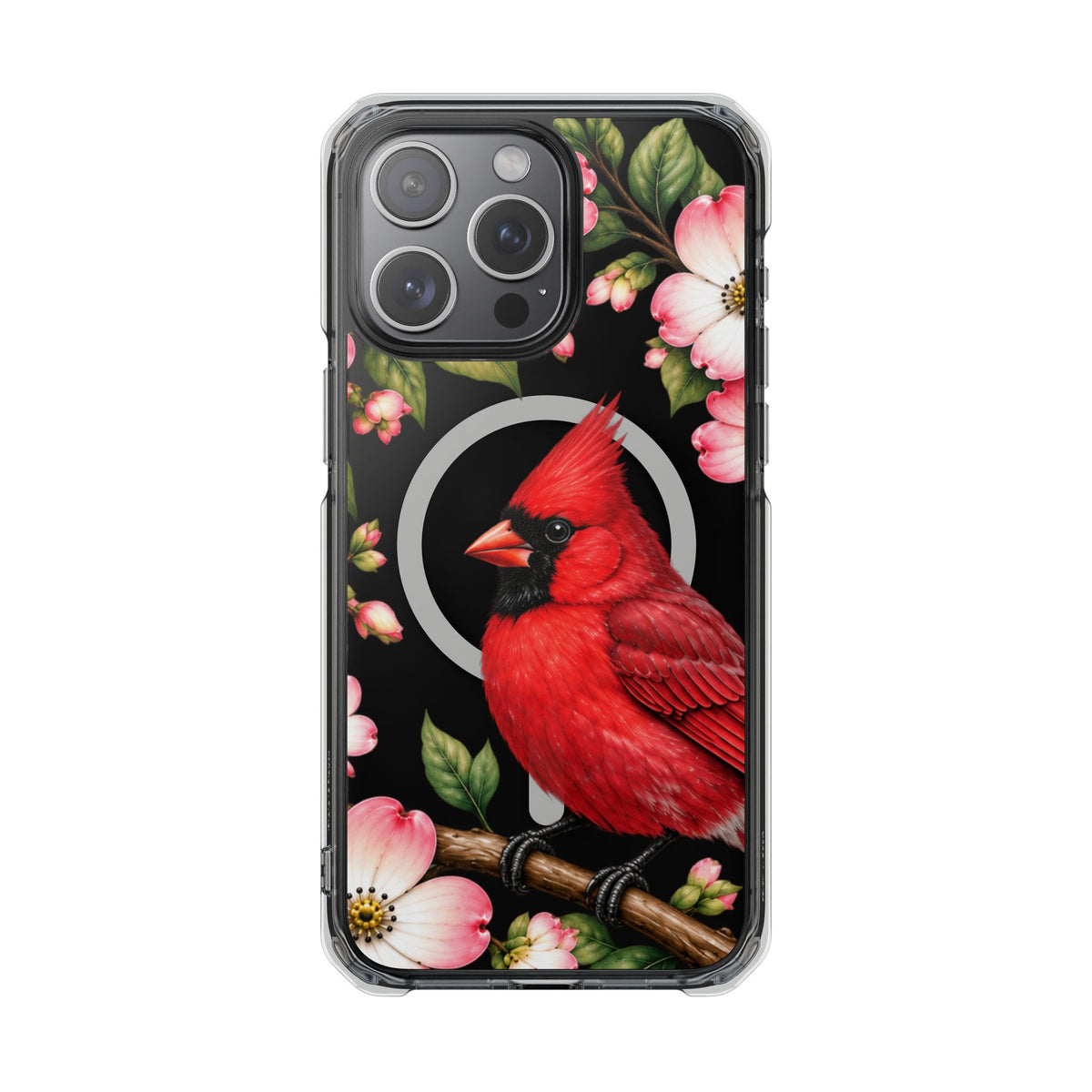 Clear Magnetic Phone Case — Cardinal Scene