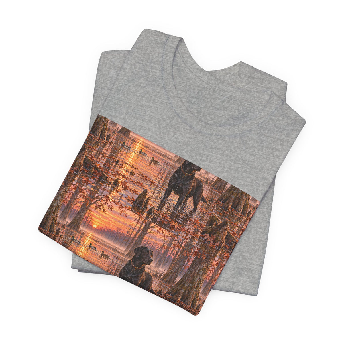 Graphic Tee — Mirrored Urban Sunset Print (“Print It Your Way”)
