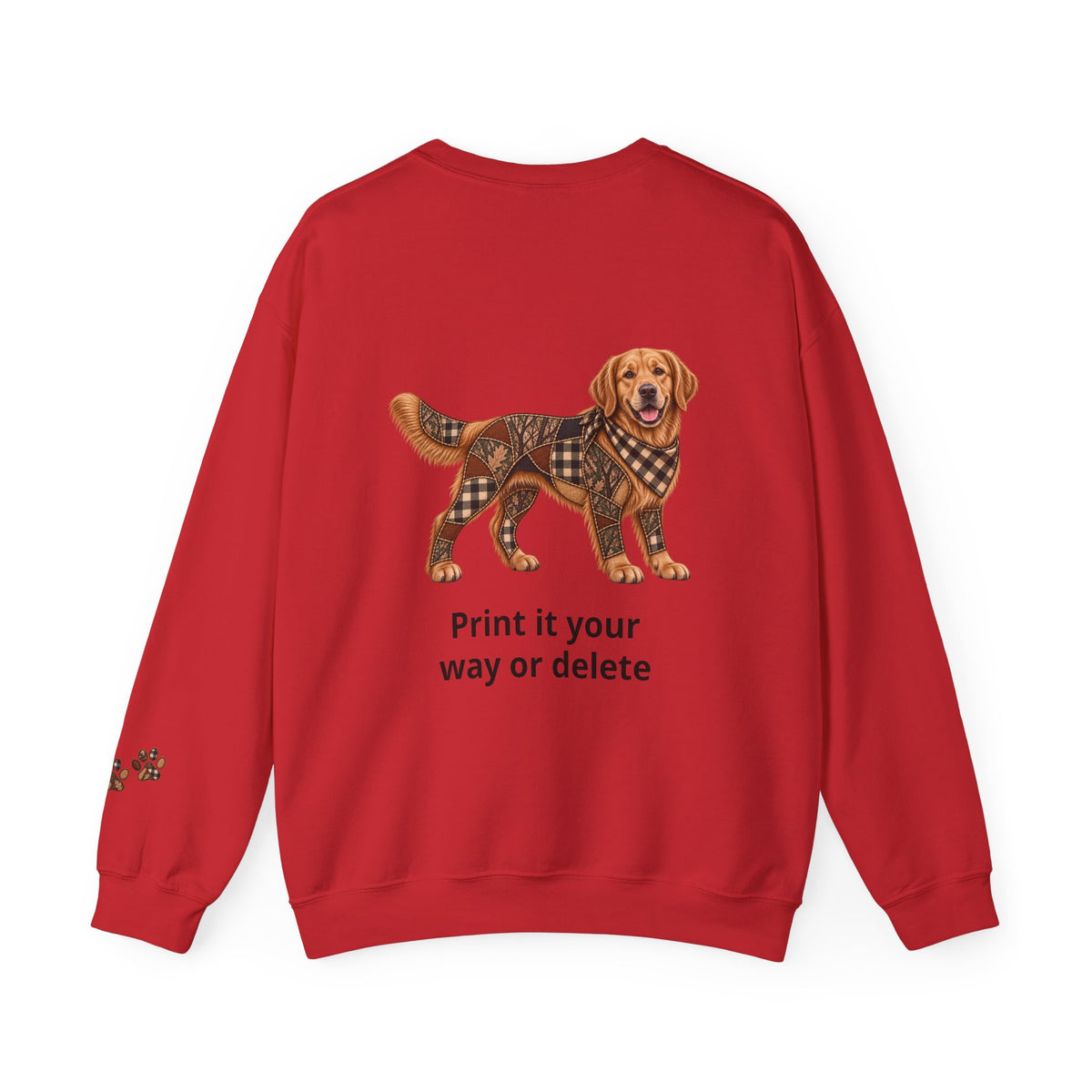 Faux Patchwork Golden Retriever Shirt, Full Body Golden Retriever Hunting Long Sleeve, Arkansas Hunter Gift