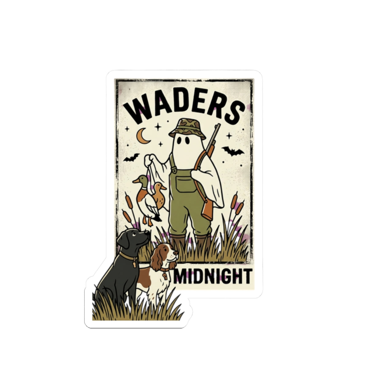 Ghost Hunter Waders Sticker | Spooky Hunting, Night Duck Hunting Vinyl