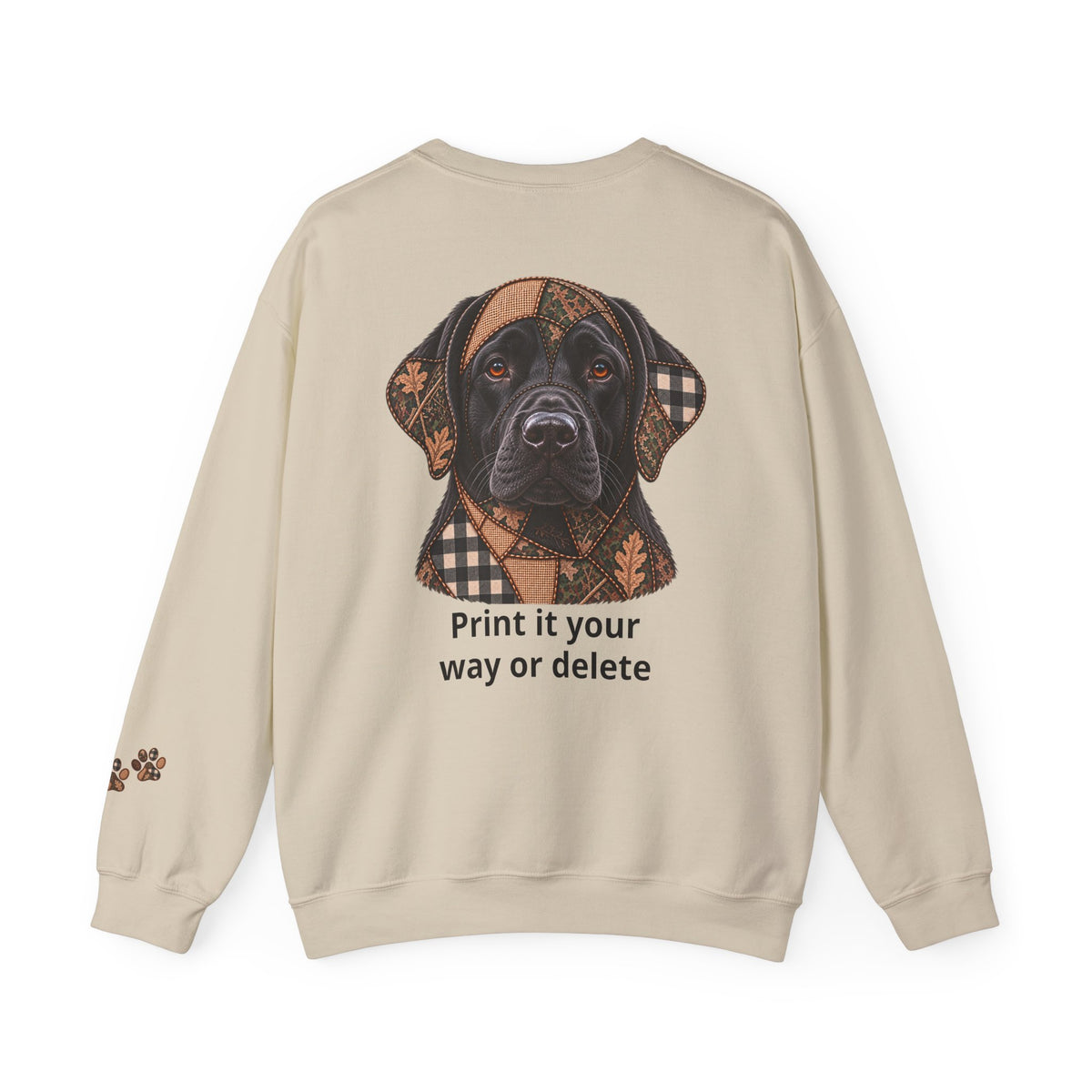Faux Patchwork Black Lab Shirt, Labrador Hunting Long Sleeve, Arkansas Hunter Gift