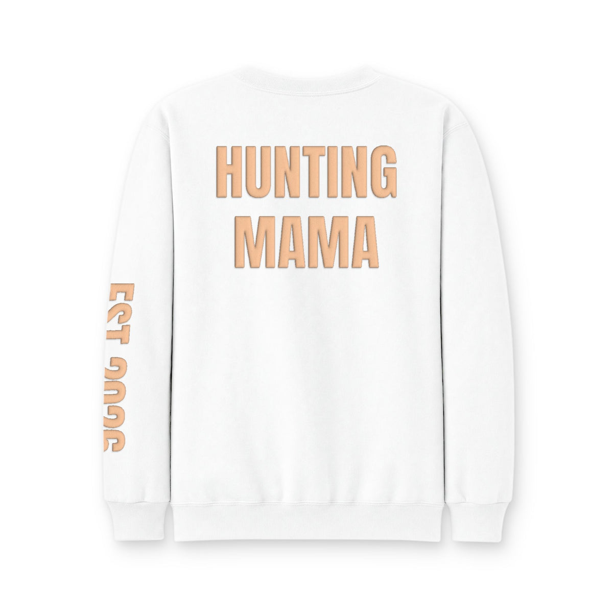 Personalized Hunting Mama Sweatshirt, Raising Them Wild, Hunter Orange Puff Sweatshirt, Custom Hunting Mom Gift