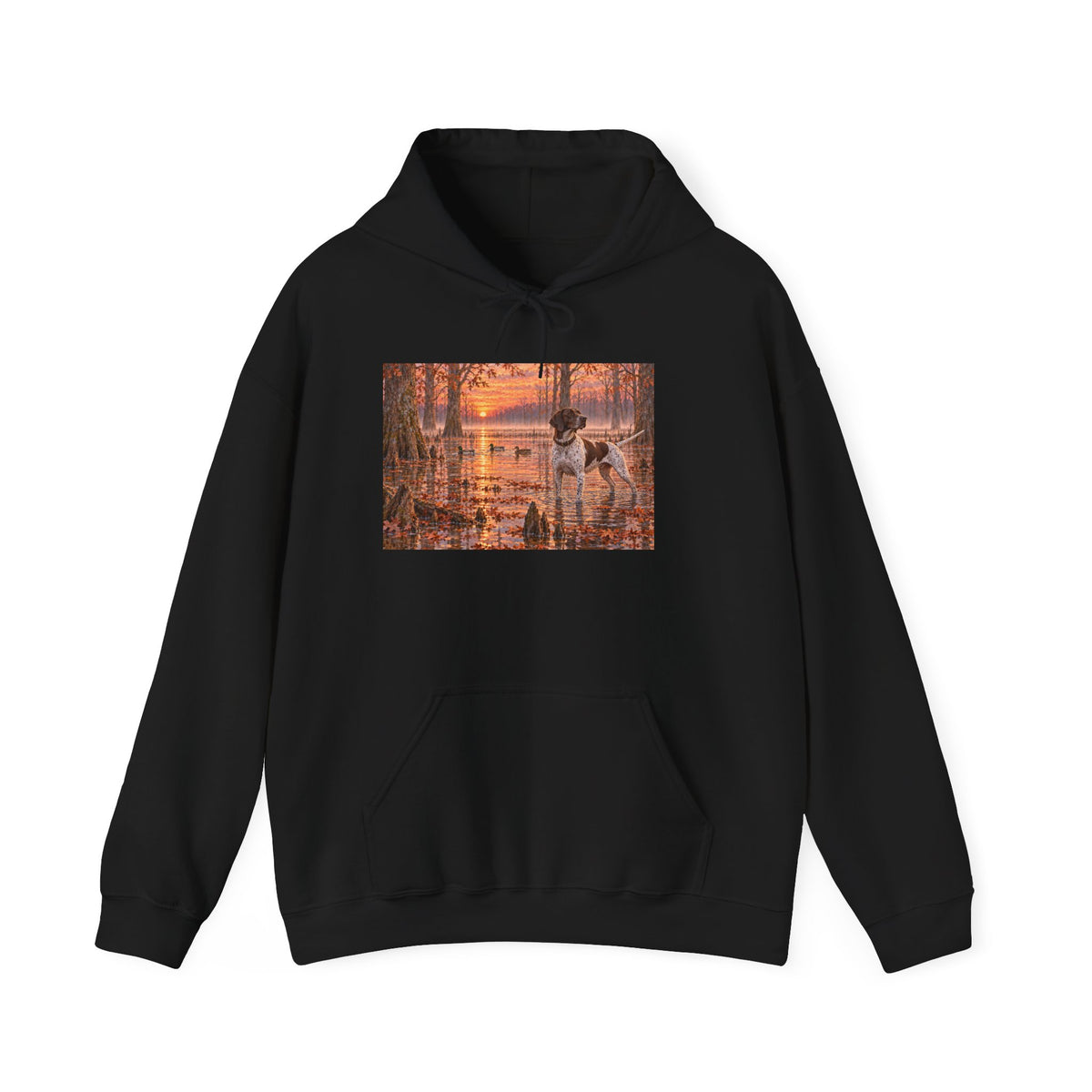 Autumn Retriever Hoodie — Dog Sunset Forest Hooded Sweatshirt