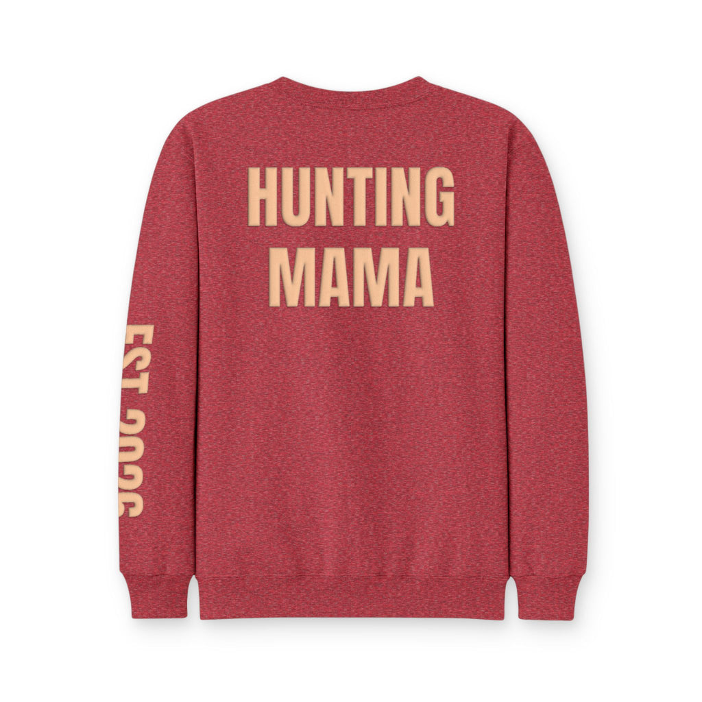 Personalized Hunting Mama Sweatshirt, Raising Them Wild, Hunter Orange Puff Sweatshirt, Custom Hunting Mom Gift