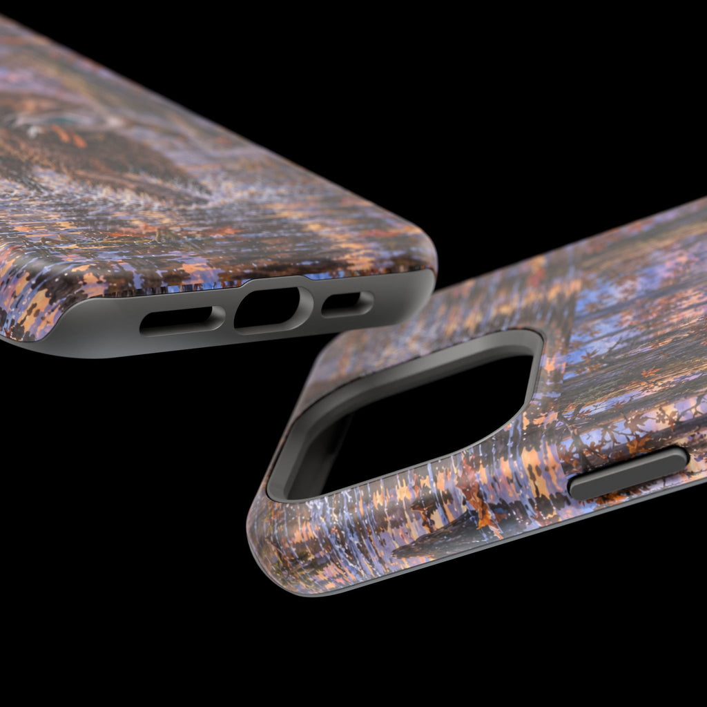 Clear Magnetic Phone Case — Boykin spaniel with Duck swamp