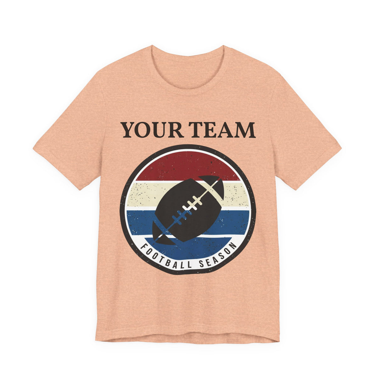Retro Football Season Tee | Vintage Stripes Grunge Football Shirt