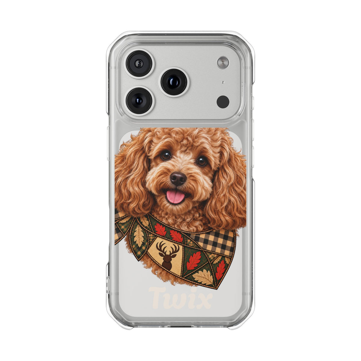 Clear Magnetic Phone Case — Poodle/Your Pet Personalized