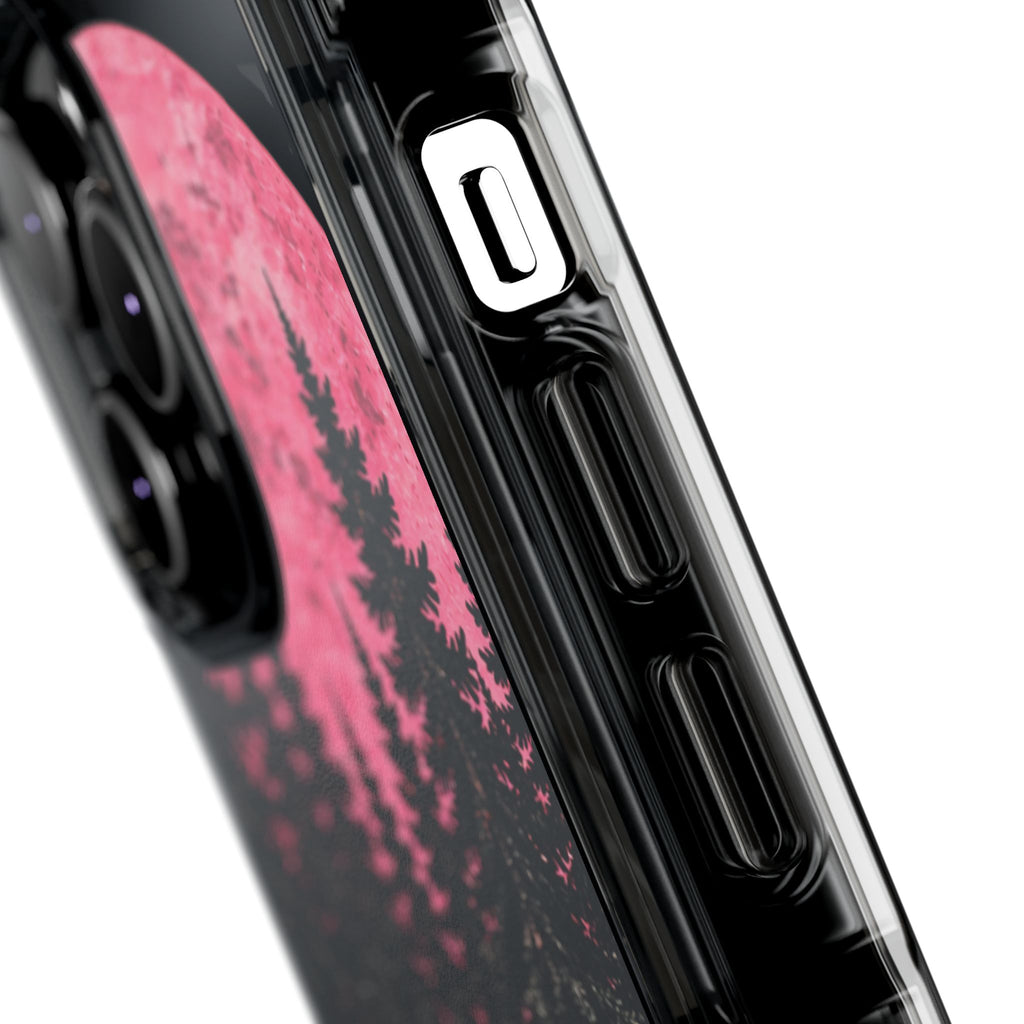 2026 Pink Moon Forest Phone Case — Clear Magnetic Protective Cover