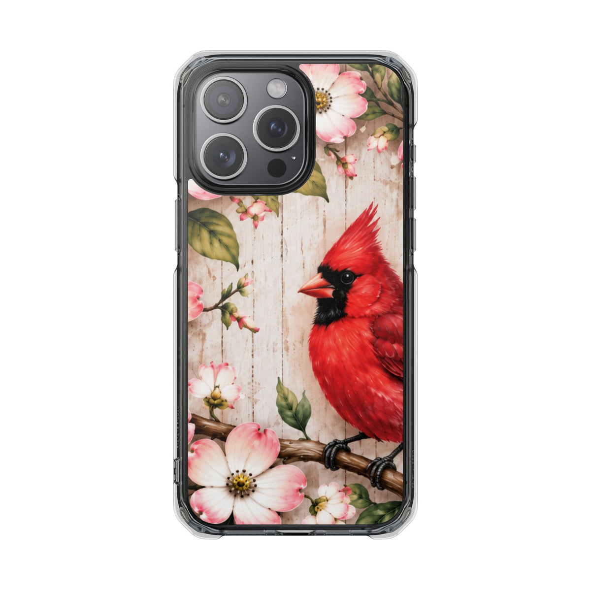 Clear Magnetic Phone Case Cardinal Scene