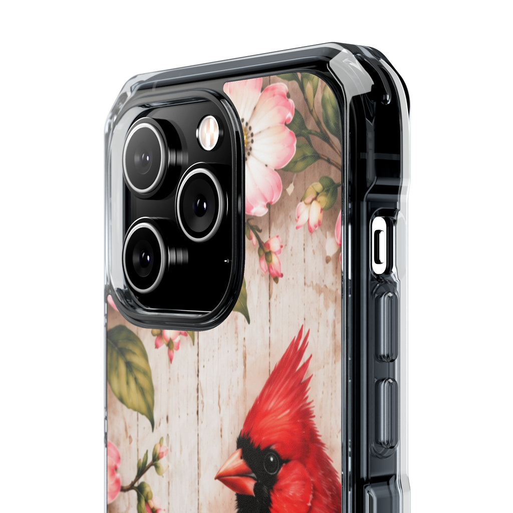Clear Magnetic Phone Case Cardinal Scene