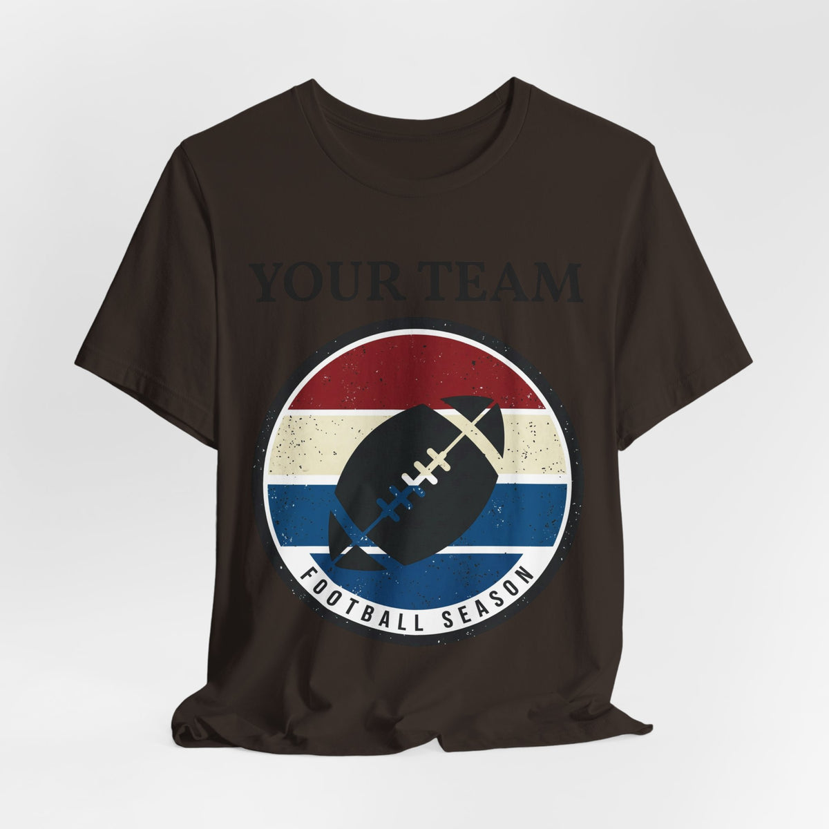 Retro Football Season Tee | Vintage Stripes Grunge Football Shirt