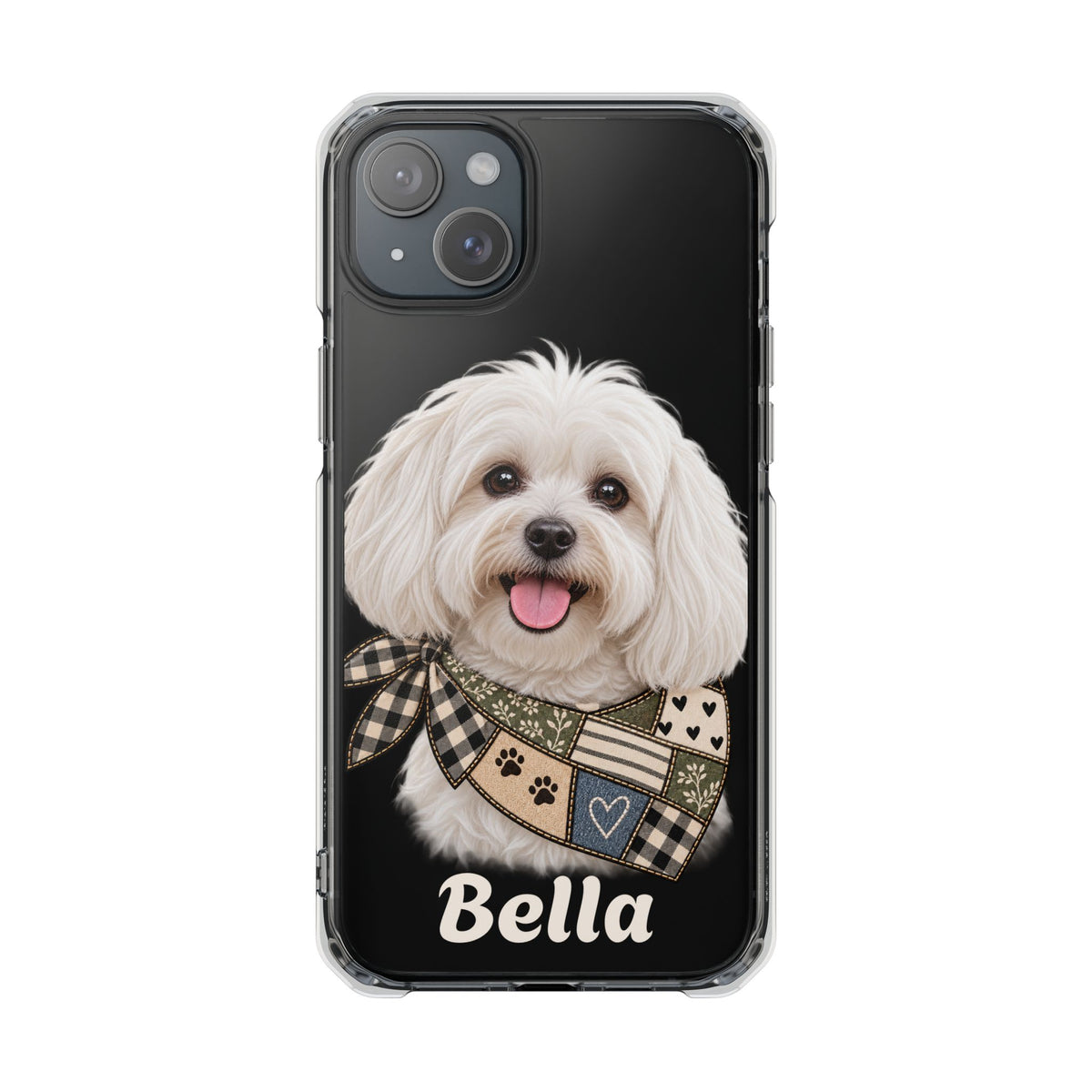 Clear Magnetic Phone Case — Maltese Personalized
