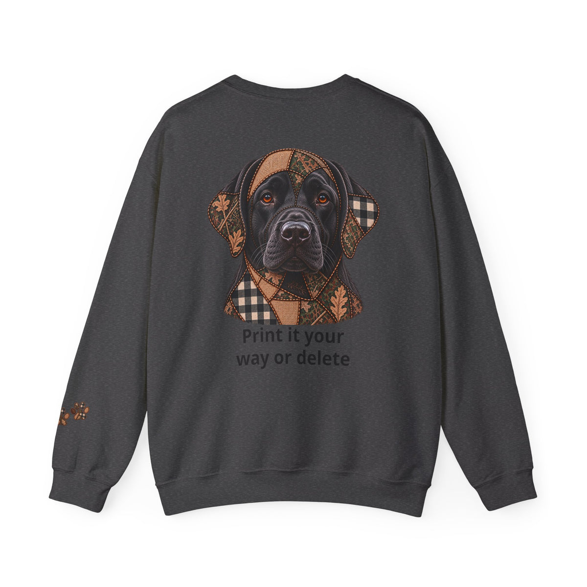 Faux Patchwork Black Lab Shirt, Labrador Hunting Long Sleeve, Arkansas Hunter Gift