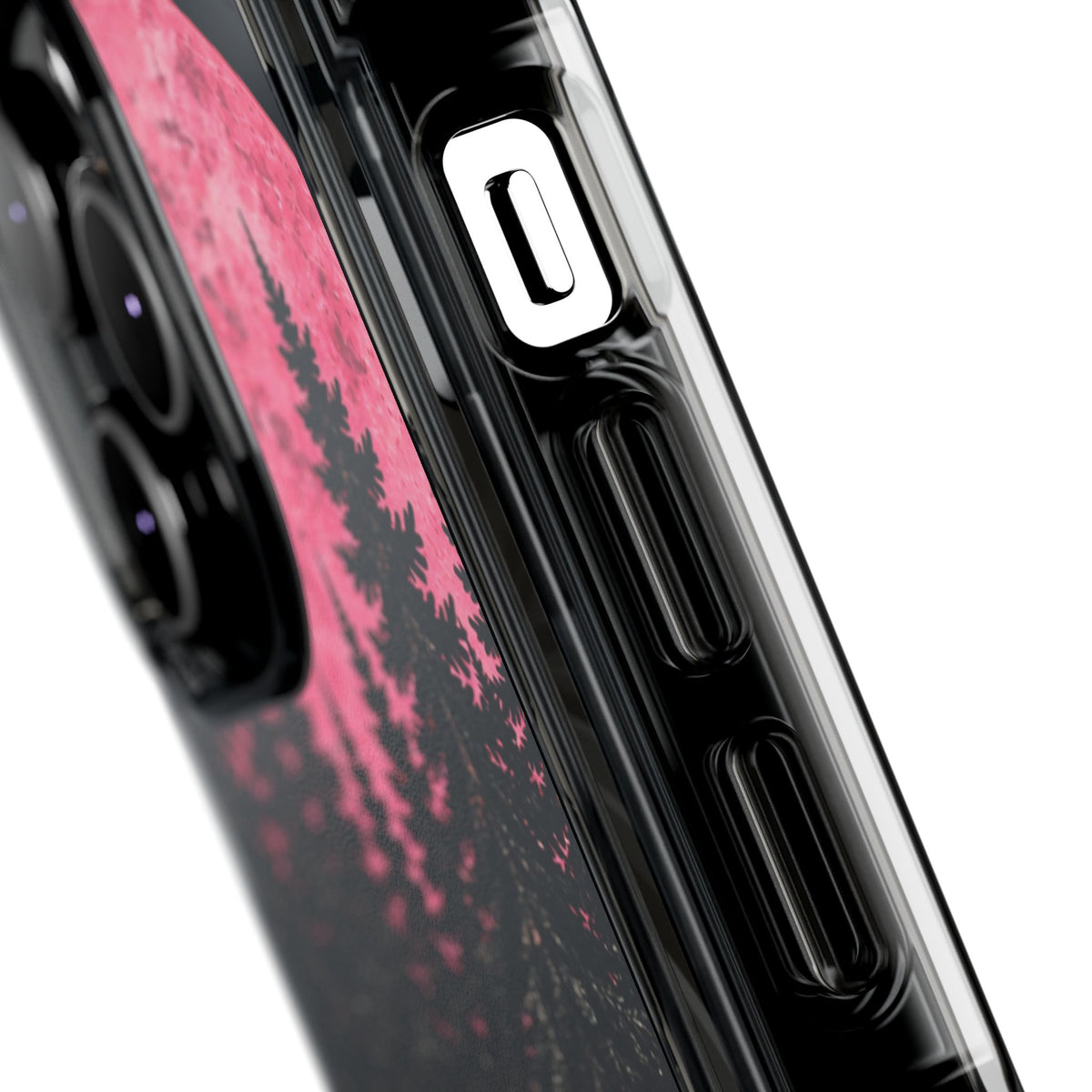 2026 Pink Moon Forest Phone Case — Clear Magnetic Protective Cover