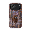Clear Magnetic Phone Case — Boykin spaniel with Duck swamp