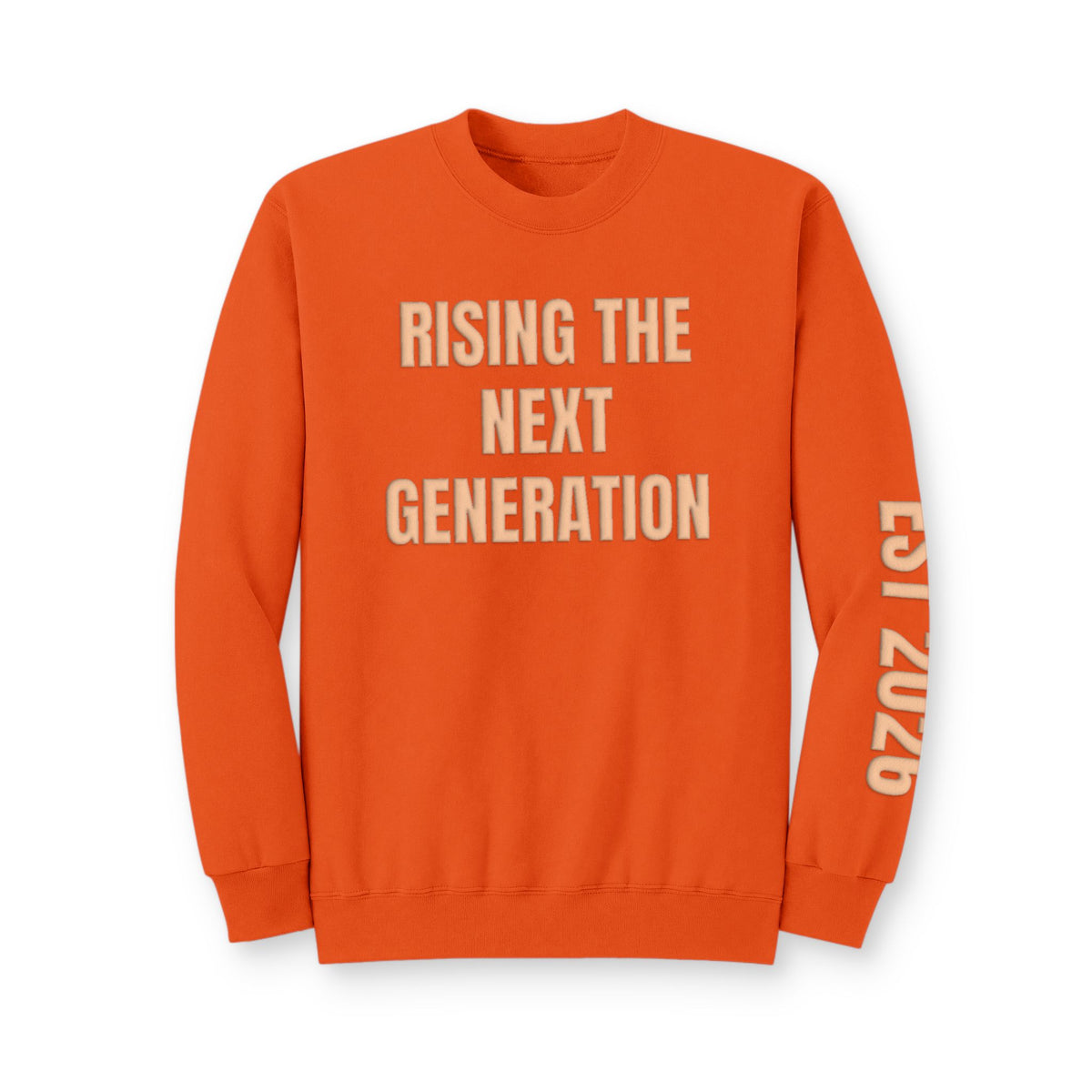 Personalized Hunting Mama Sweatshirt, Raising the Next Generation, Hunter Orange Puff Sweatshirt, Custom Hunting Mom Gift