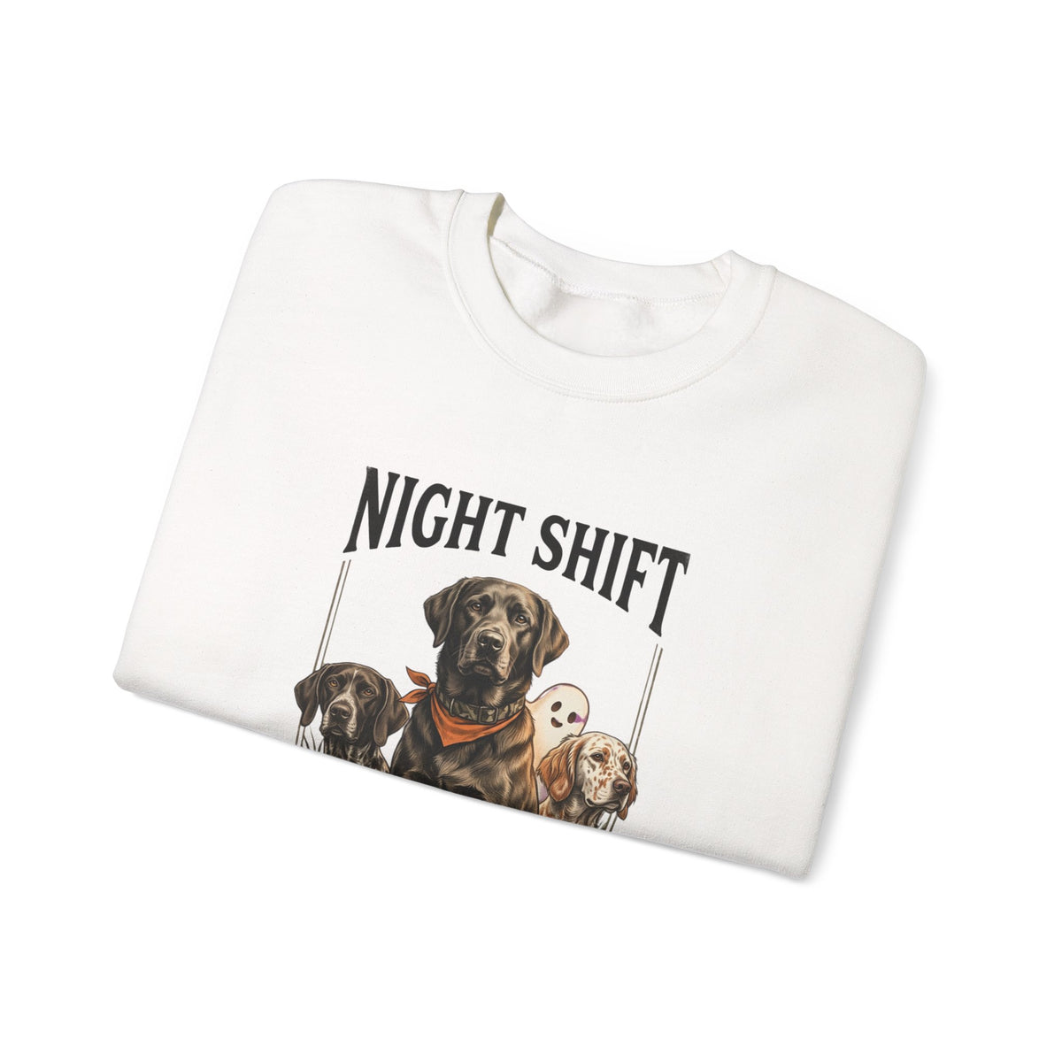 Night Shift Duck Dog Sweatshirt | Spooky Hunting, Halloween Retriever