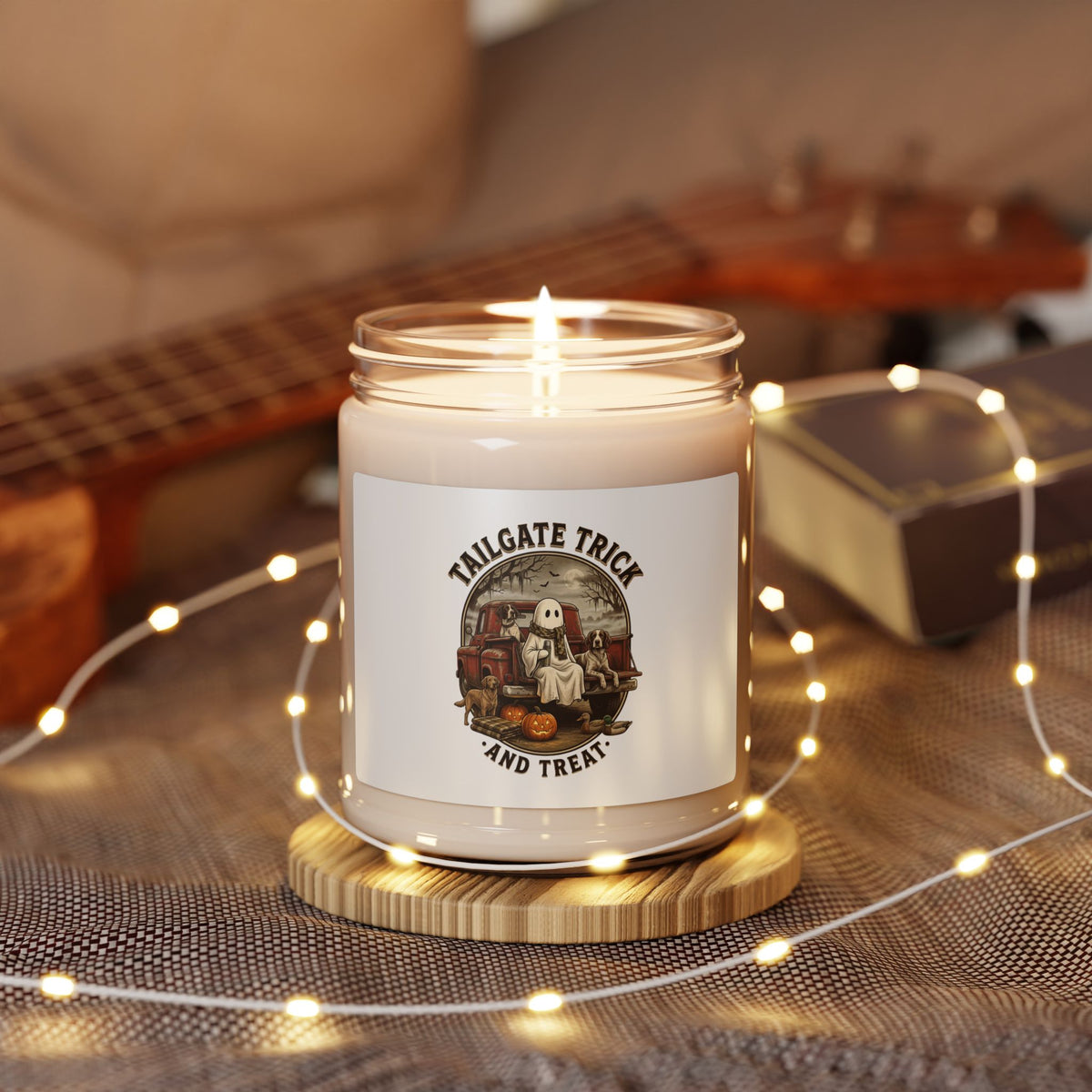 Tailgate Trick and Treat Soy Scented Candle, Halloween spooky hunting decor