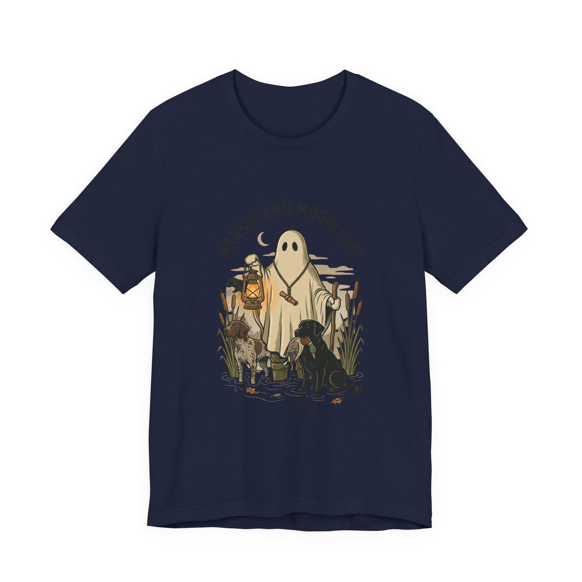 Marshland Moonlight Ghost Hunting Tee | Spooky Hunting, Outdoor Halloween