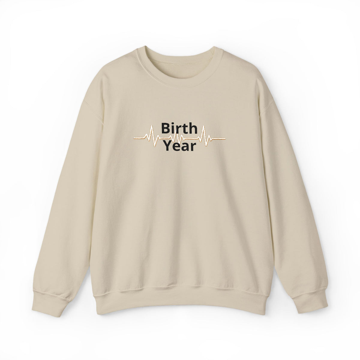 Birth Year Crewneck Sweatshirt — Personalized Retro Script Birthday Pullover
