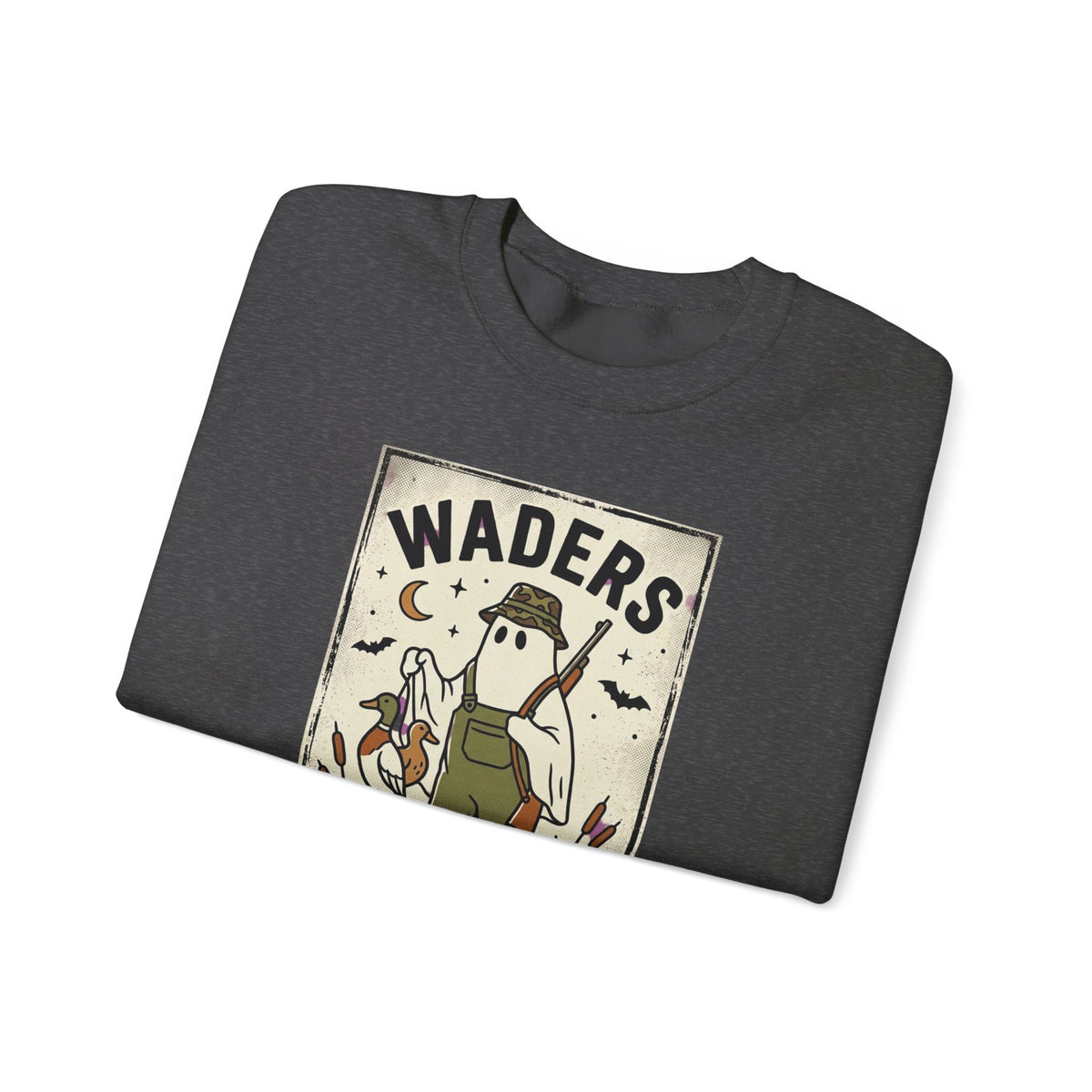 Waders Midnight Duck Hunt Sweatshirt | Spooky Hunting, Retro Outdoors