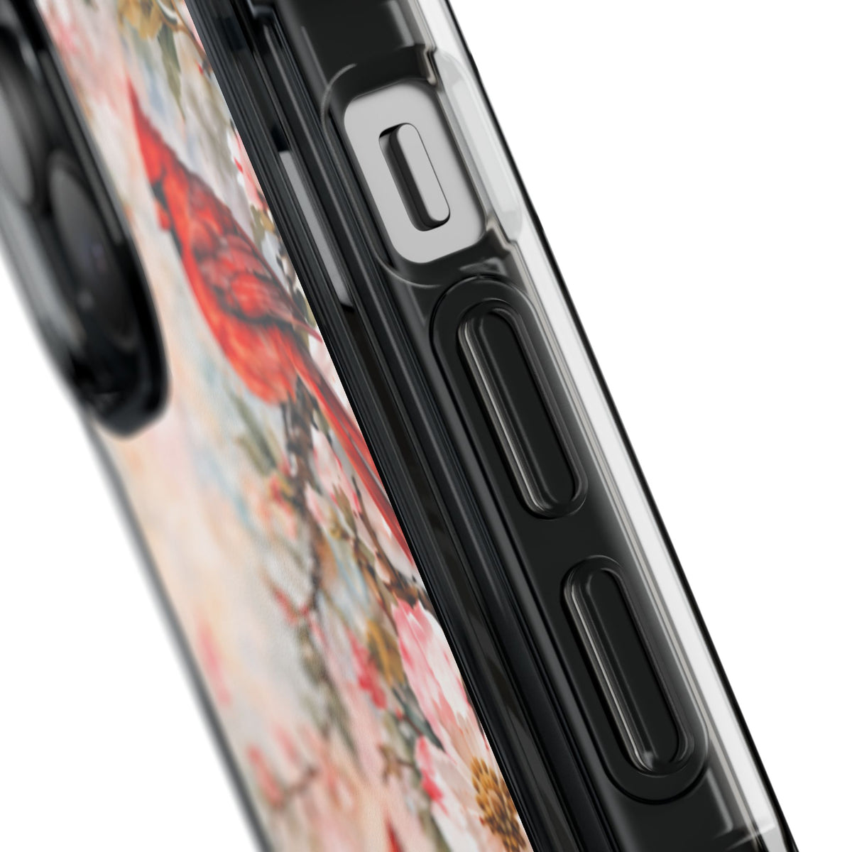 Clear Magnetic Phone Case — Cardinal Flock Scene