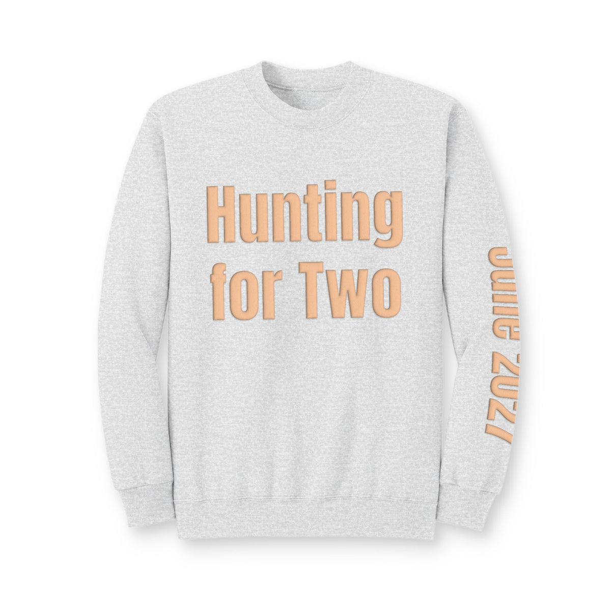 Personalized Mom to Be Sweatshirt, Custom Due Date Pregnancy Announcement, Hunter Sweatshirt, Blue Puff Expecting Mom Gift