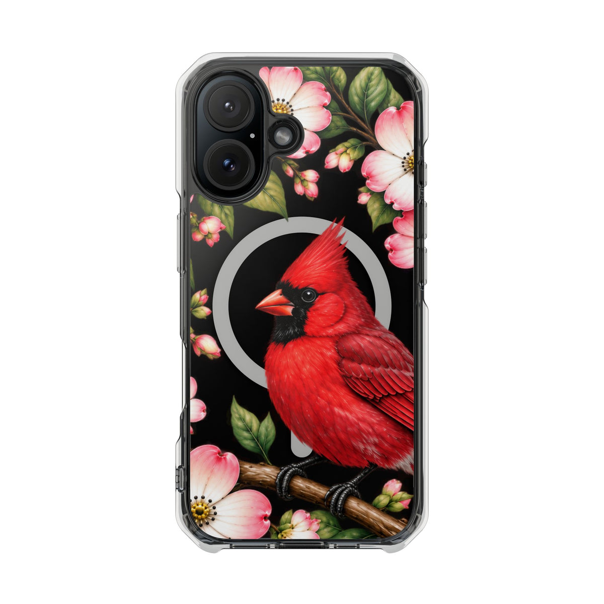 Clear Magnetic Phone Case — Cardinal Scene