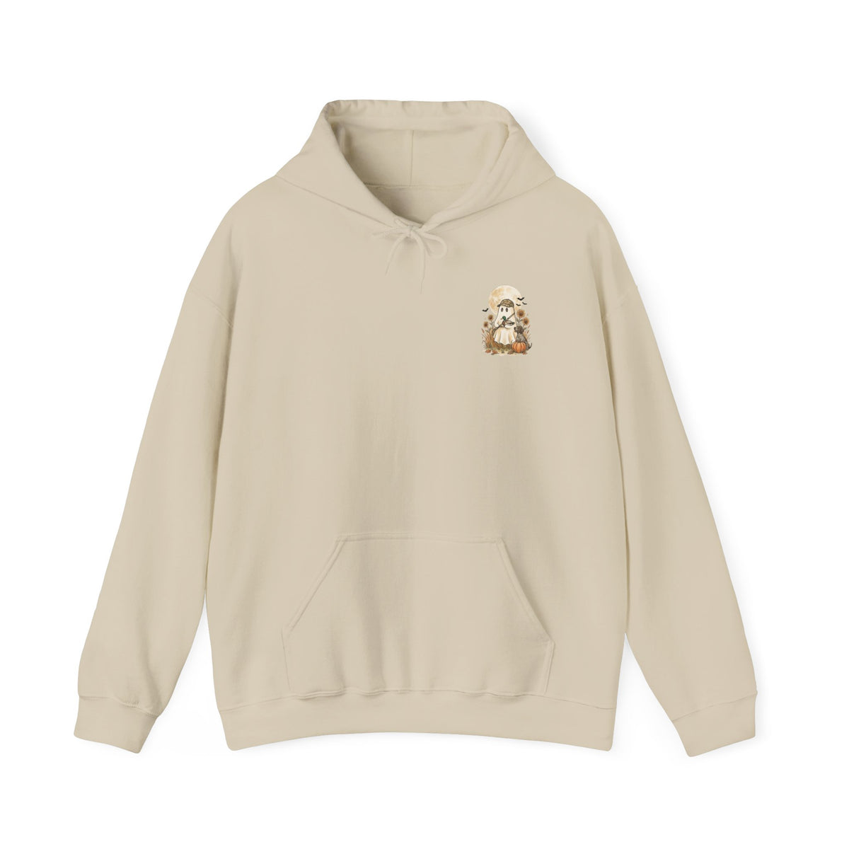 Spooky Hunter Skull & Pumpkins Hoodie | Halloween Cottagecore