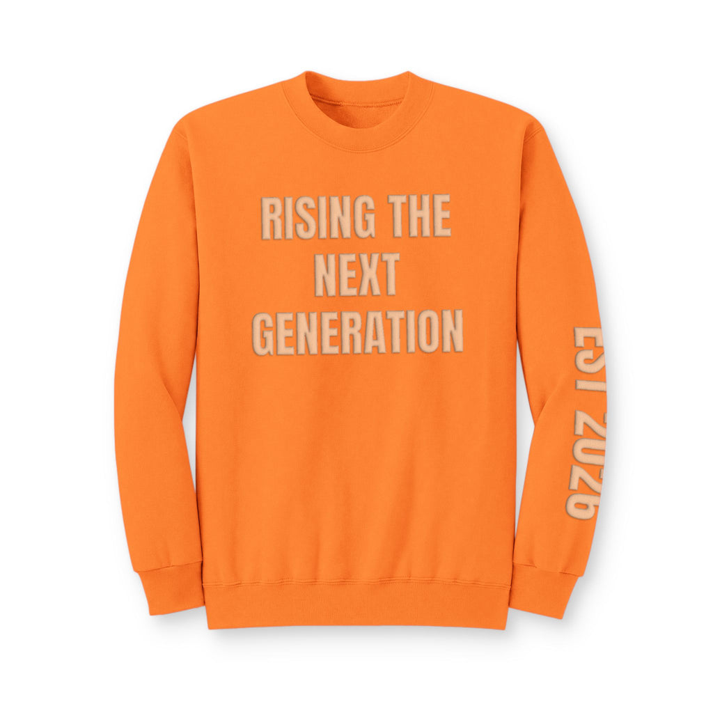 Personalized Hunting Mama Sweatshirt, Raising the Next Generation, Hunter Orange Puff Sweatshirt, Custom Hunting Mom Gift