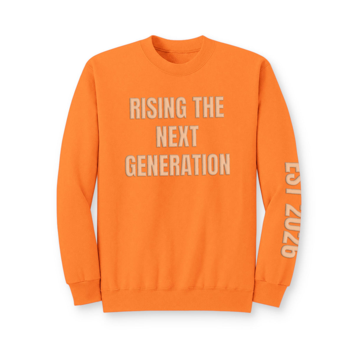 Personalized Hunting Mama Sweatshirt, Raising the Next Generation, Hunter Orange Puff Sweatshirt, Custom Hunting Mom Gift