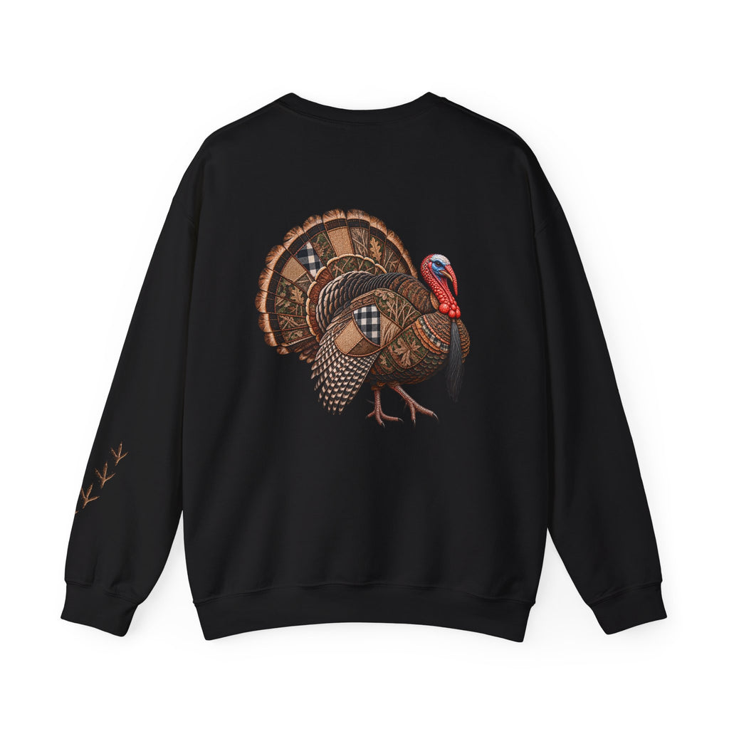 Faux Patchwork Turkey Shirt, Turkey Hunting Long Sleeve, Arkansas Waterfowl Hunter Gift