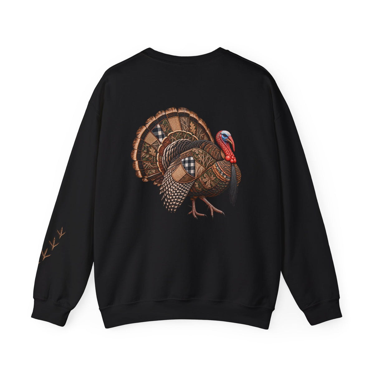 Faux Patchwork Turkey Shirt, Turkey Hunting Long Sleeve, Arkansas Waterfowl Hunter Gift