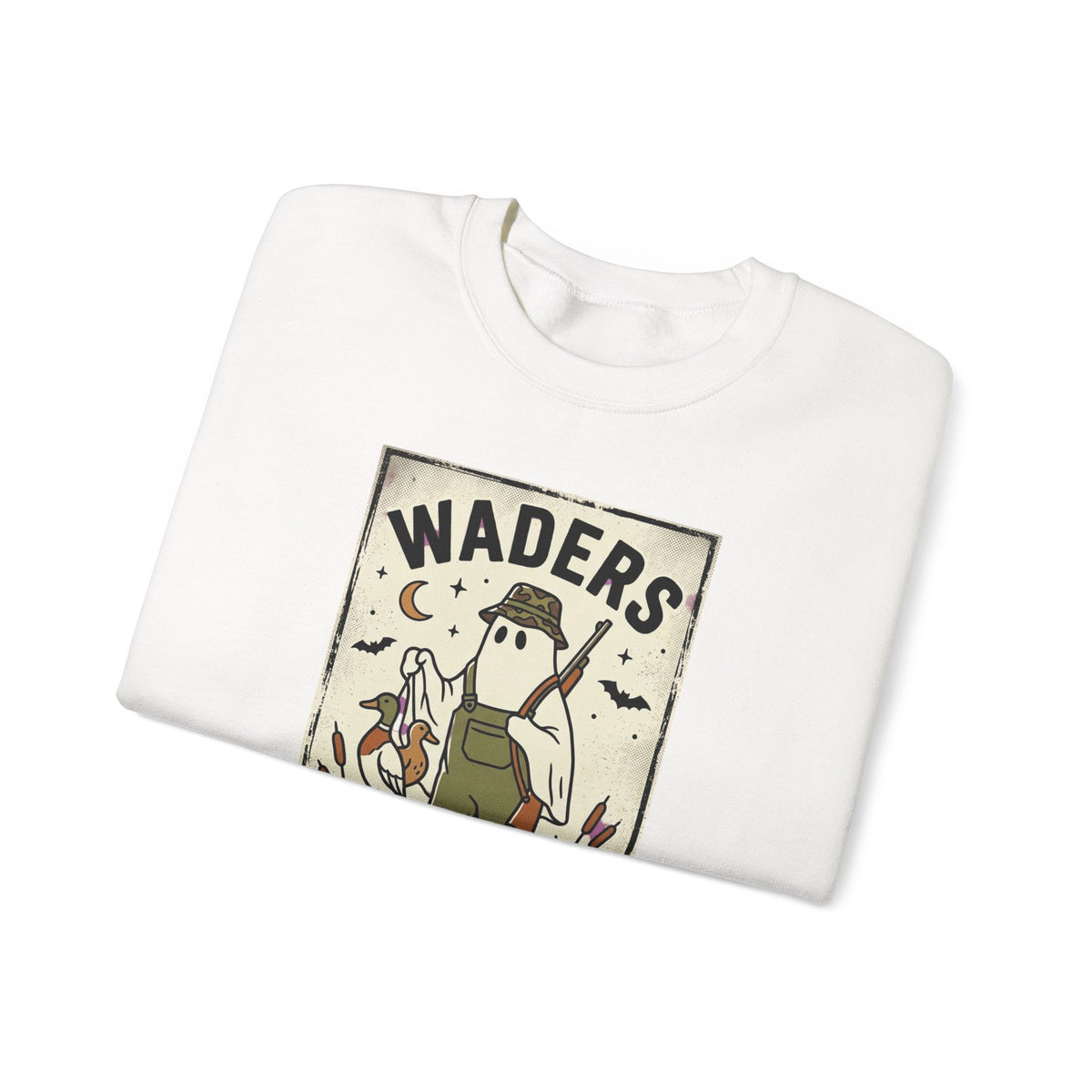 Waders Midnight Duck Hunt Sweatshirt | Spooky Hunting, Retro Outdoors
