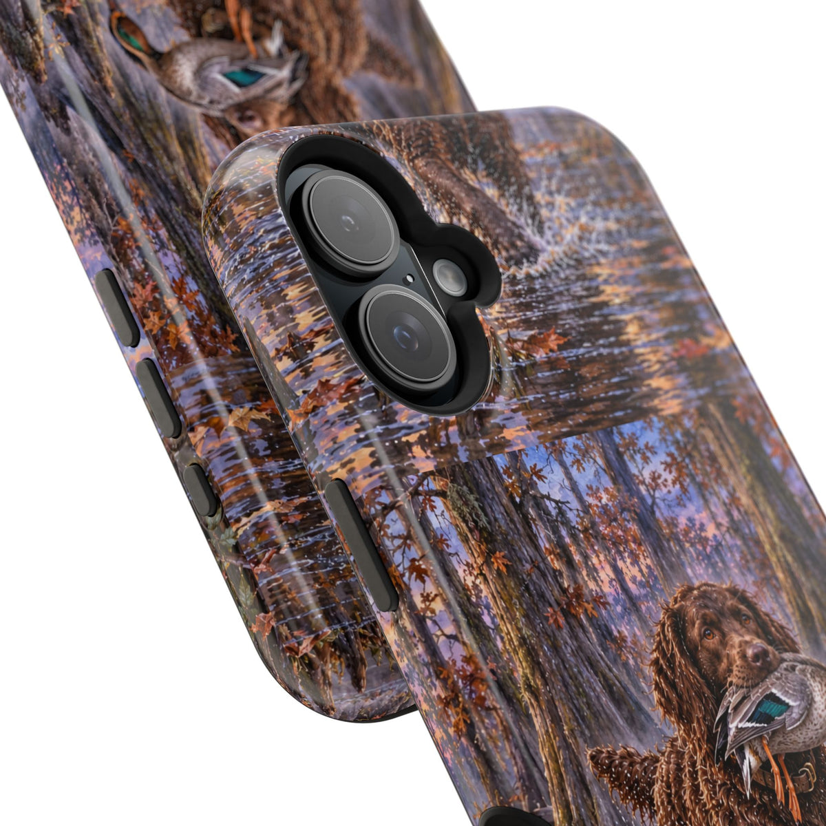 Clear Magnetic Phone Case — Boykin spaniel with Duck swamp