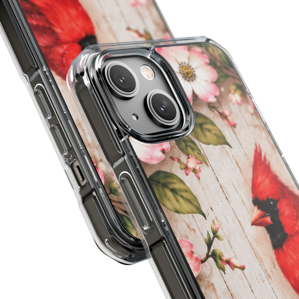Clear Magnetic Phone Case Cardinal Scene
